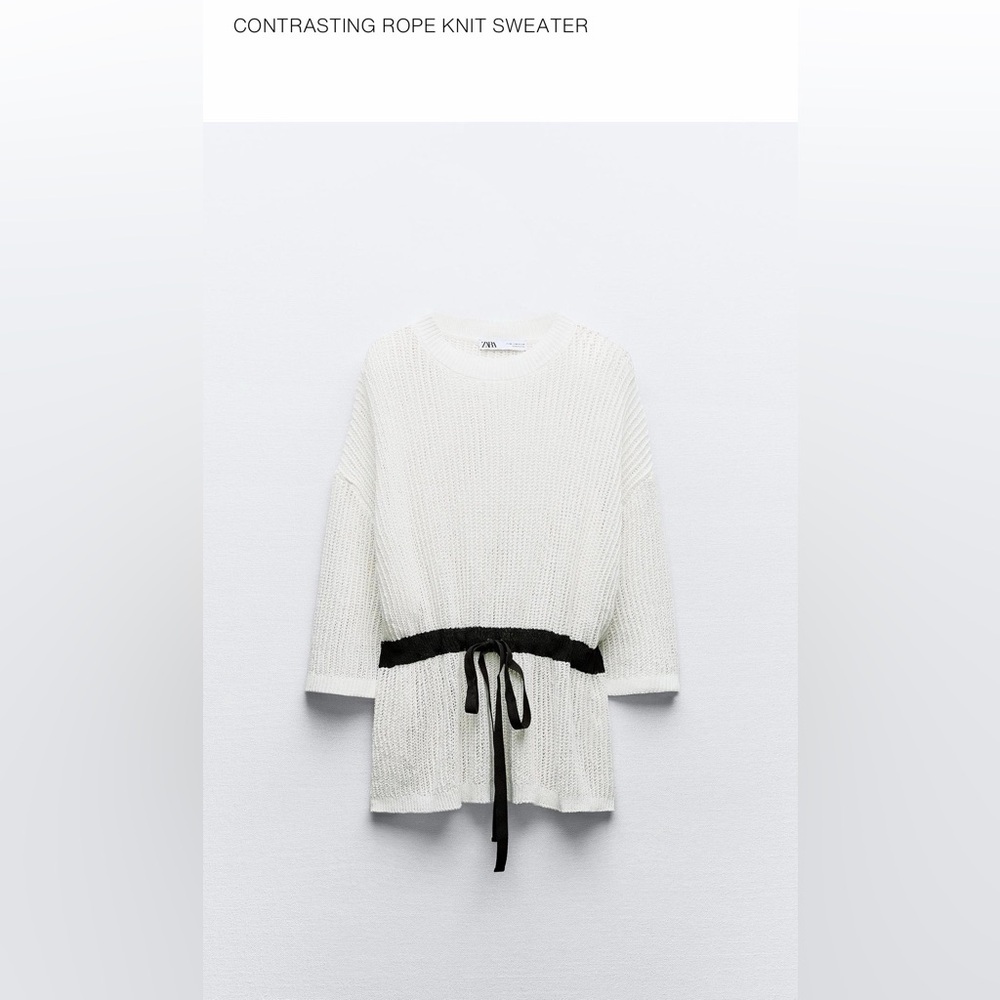 NWT Zara Contrasting knit sweater - size XS